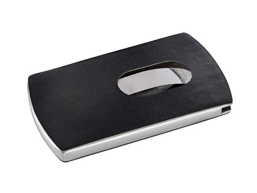 [90172436 1219708] Sigel Visitenkartenetui  6 x 10.1 x 1.3 cm, Schwarz/Silber