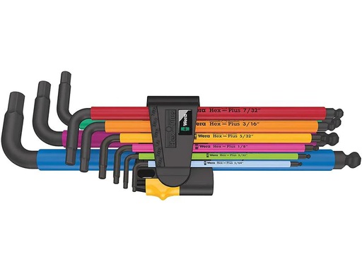 [90172453 1220835] Wera Winkelschlüssel-Set 950/9 Hex-Plus Multicolour Imperial 2
