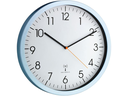 TFA Dostmann Funk-Wanduhr Hellblau, Ø 30.5 cm