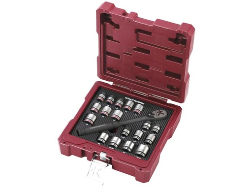 [90173815 1218299] Kraftwerk Steckschlüssel-Set Metrisch und Zollmass, 3/8, 19-teilig