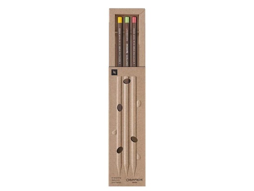 [90174324 1218070] Caran d'Ache Bleistift Swiss Wood Nespresso HB, 3er Set