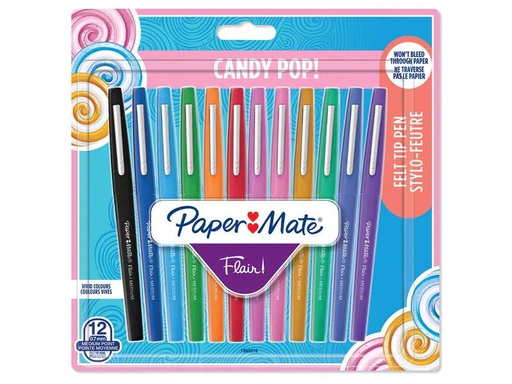 [90174448 1221634] Paper Mate Fineliner Flair Medium Candy Pop 0.7 mm, 12 Stück
