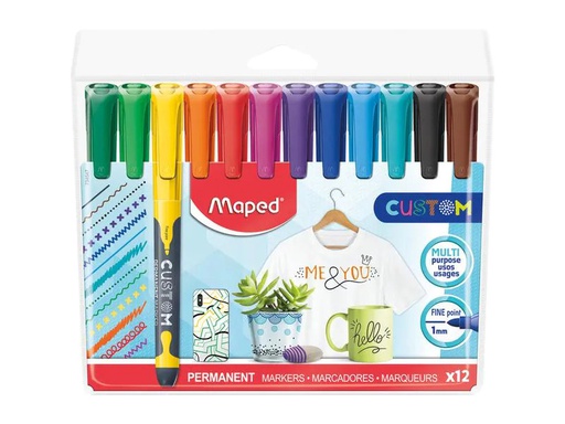 [90174470 1221170] maped Permanent-Marker 12 Stück Mehrfarbig