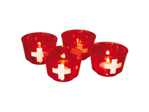 [90174481 1067756] Haushaltsware Windlicht Schweizerkreuz 4 Stück