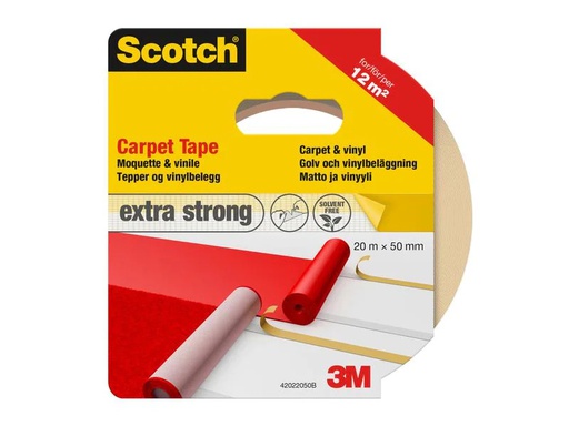 [90174889 1216658] 3M Doppelseitiges Klebeband Teppich und Vynil 50 mm x 20 m