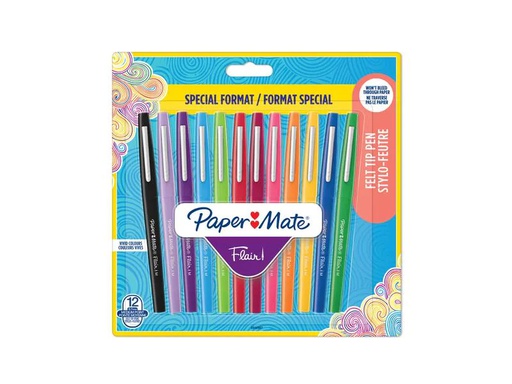 [90175113 1221631] Paper Mate Fineliner Flair Medium Fun 0.7 mm, 12 Stück