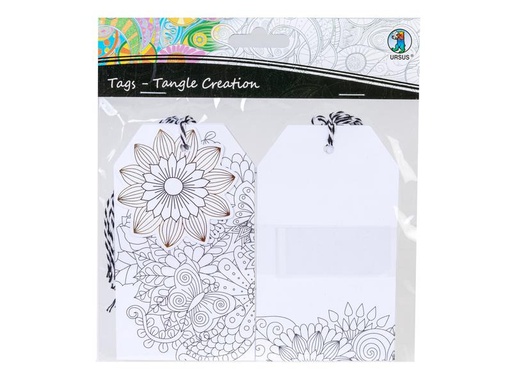 [90175292 1208295] URSUS Geschenkanhänger Blume 7 x 12 cm, 10 Stück