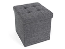 Songmics Hocker mit Aufbewahrung, 38 x 38 cm, Dunkelgrau