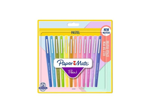[90175536 1221633] Paper Mate Fineliner Flair Medium Pastell 0.7 mm, 12 Stück