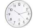 TFA Dostmann Funk-Wanduhr Silber, Ø 33 cm