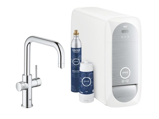 [90024245 903228] GROHE Küchenarmatur Blue Home U-Auslauf, Starter Kit, Chrom