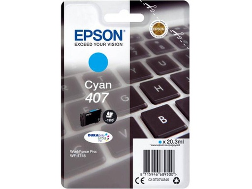 [90024291 1134989] Epson Tinte 407 / C13T07U240 Cyan
