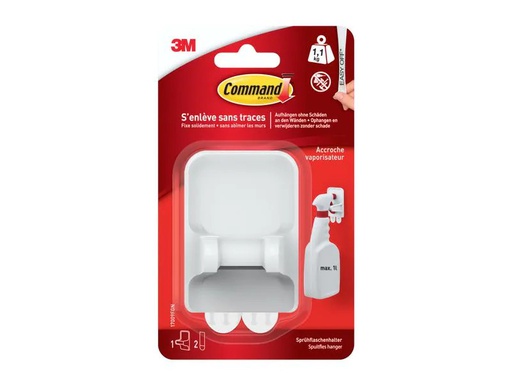 [90176024 1216664] Command Haken Spülflaschenaufhänger 1 kg, Weiss