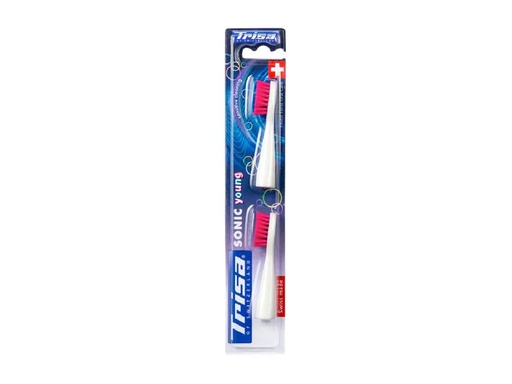 [90176218 1232994] Trisa Zahnbürstenkopf Sonic Advanced Young 2 Stück, Pink