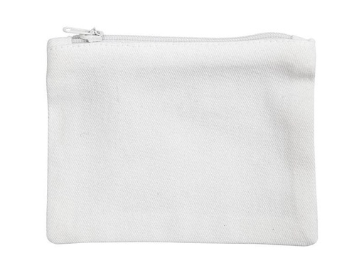 [90176267 1230314] Creativ Company Geldbörse 9 x 12 cm Baumwolle, 1 Stück, Weiss