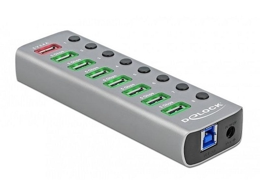 [90024598 1201226] Delock USB-Hub 63264 USB 3.0 - 7x USB-A / 2x Ladeanschluss