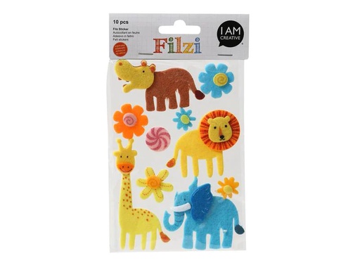 [90025148 1121150] I AM CREATIVE Motivsticker FILZI Dschungel 10 Stück