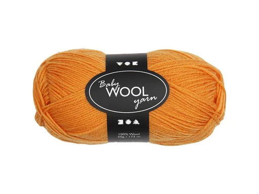 [90025163 1084442] Creativ Company Wolle Babygarn Merino 50 g 14/4 Orange