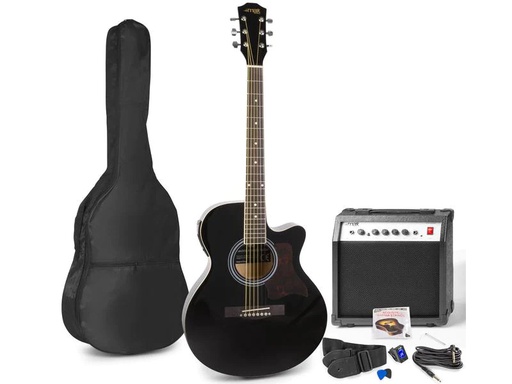 [90025372 1114601] MAX Westerngitarre ShowKit Schwarz