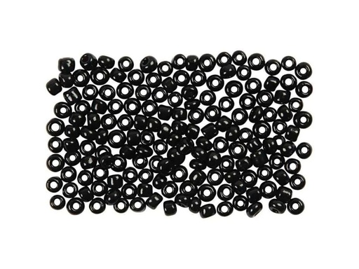 [90025479 836594] Creativ Company Rocailles-Perlen 8/0 Schwarz glanz