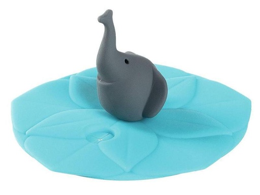 [90002582 1027648] Leonardo Glasabdeckung Bambini Elefant Blau/Grau