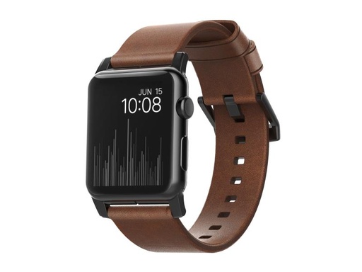 [90026106 766987] Nomad Lederarmband Modern Strap Apple Watch Braun/Schwarz