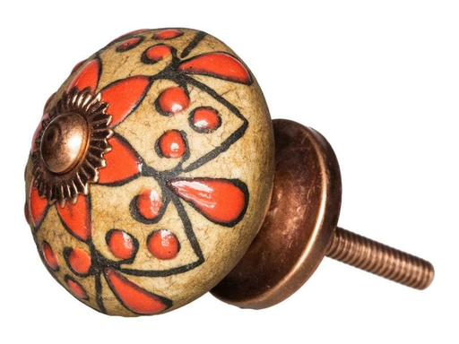 [90026213 1176547] Tranquillo Möbelgriff handgemacht, Ø 4 cm, Mehrfarbig, Bronze