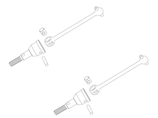 [90176539 1238029] Amewi CVD Antriebswellen, Front zu Amewi Breaker, 2 Stück