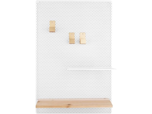 [90176703 1243068] present time Memotafel mit Ablagen 52 x 34.5 cm, Weiss