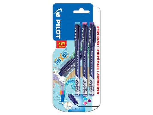 [90176752 1244274] Pilot Fineliner FriXion 0.45 mm, Mehrfarbig, 3 Stück