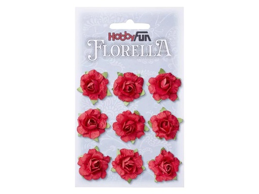 [90177037 1238055] HobbyFun Streudeko Florella 9 Stück, Rot