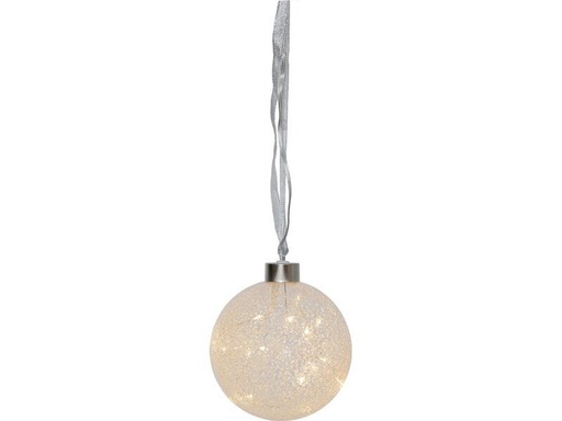 [90177438 1187254] Star Trading Weihnachtskugel Glow Snow, 15 LED, 10 cm, indoor