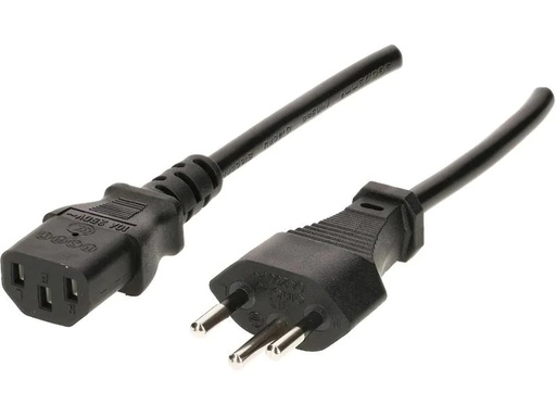 [90177443 1252290] Max Hauri Netzkabel 3 m C13 - T12 Schwarz