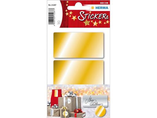 [90177465 1244870] Herma Stickers Weihnachtssticker 3.4 x 6.7 cm 3 Blatt à 3 Sticker, Gold