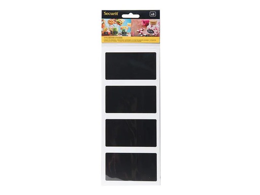 [90000240 1196934] Securit Kreidetafel-Sticker 4.7 x 8 cm Rechteck, 8 Stück