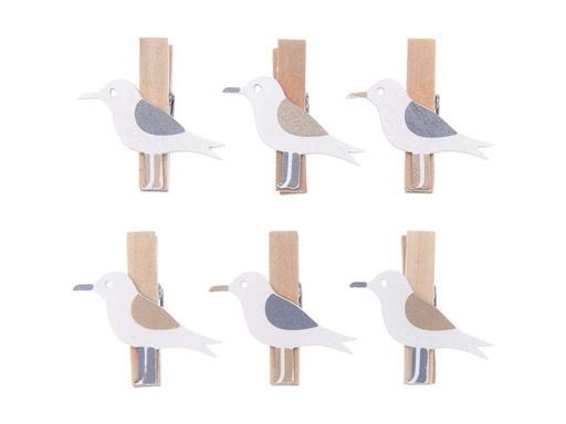 [90177859 1234298] Rico Design Dekoklammer Möwe 8 Stück