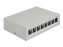Delock Gehäuse Keystone Patchpanel 8 Port grau