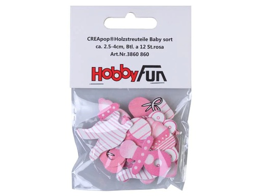[90178045 1237679] HobbyFun Miniatur-Figur Baby Mädchen Hellrosa