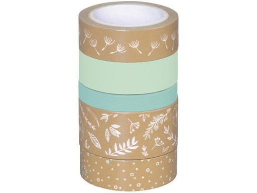 [90178057 1242553] Heyda Washi Tape Natur Blätter Blau