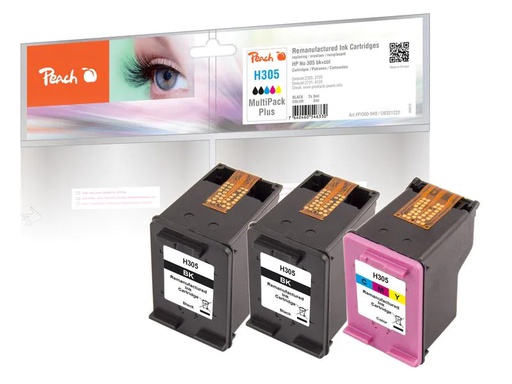 [90178218 1235822] Peach Tinte HP Nr. 305 2x Black, 1x Color