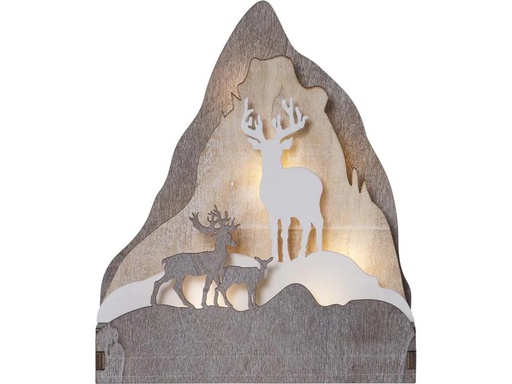 [90178340 1187215] Star Trading Tischdeko Gebirge Fauna, 28 cm, Holz
