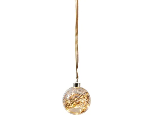 [90178616 1187251] Star Trading Weihnachtskugel Glow 15 LED, 10 cm, indoor