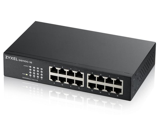 [90178763 1217095] Zyxel Switch GS1100-16 V3 16 Port