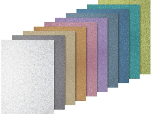 [90178793 1242825] Heyda Glitzerkarton Light 10 Blatt à 200g/m², A4