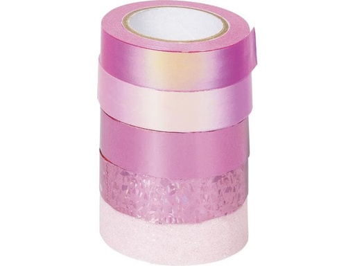 [90178821 1242556] Heyda Washi Tape Effekt Mix Basic Rosa