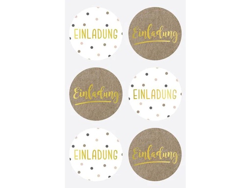 [90179025 1242815] Heyda Motivsticker Einladung 4 Blatt je 6 Stickern