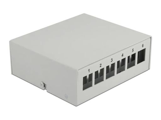 [90179210 1247962] Delock Gehäuse Keystone Patchpanel 6 Port grau