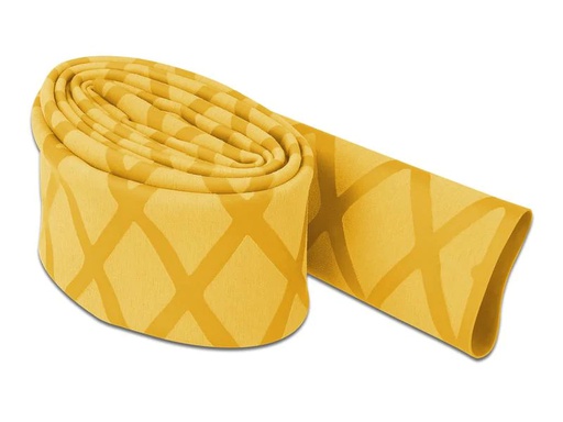 [90179433 1241774] Delock Schrumpfschlauch X-Muster rutschfest 1 m x 20 mm Gelb
