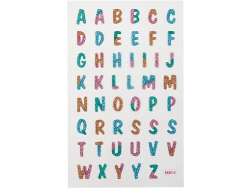[90179455 1231156] Creativ Company Glitzersticker 10 x 16 cm 1 Blatt, Buchstaben