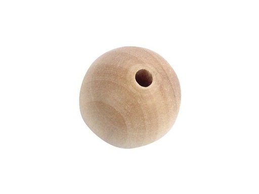 [90026592 1192982] Rico Design Holzperlen Gebohrt 30 mm Nature, 12 Stück